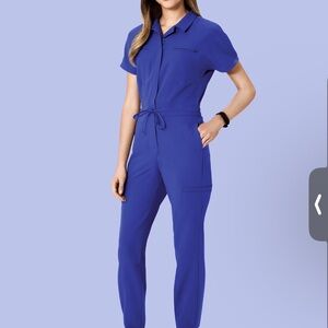 Mandala Scrub Jumpsuit - Very Peri